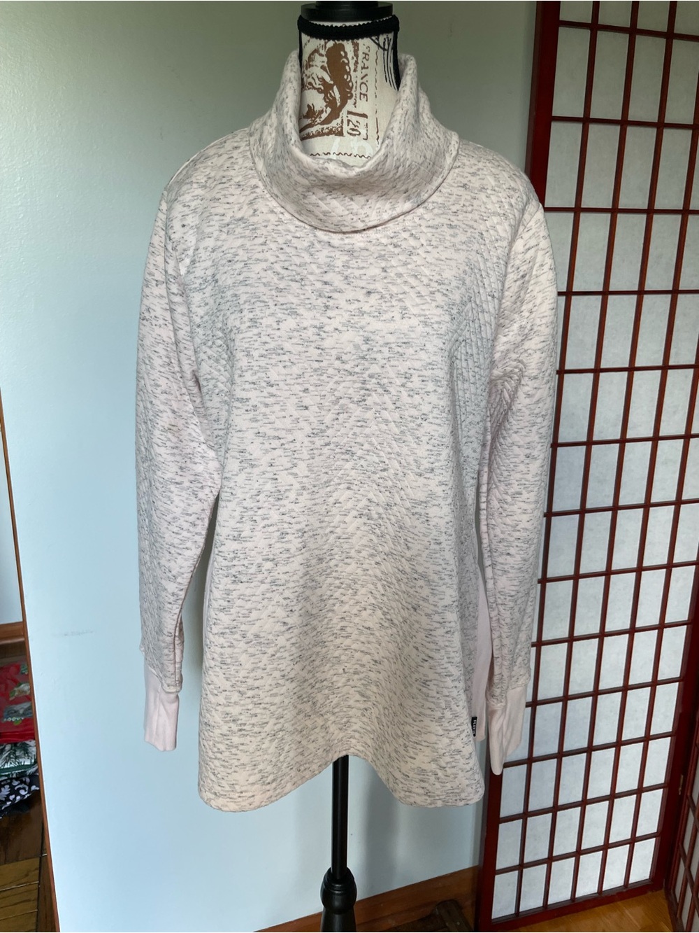 RBX Women’s Light Pink Cowl Neck Sweater, Size L